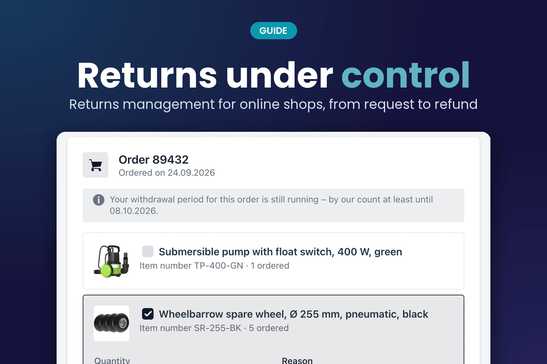 Guide to returns management for online shops: returns under control