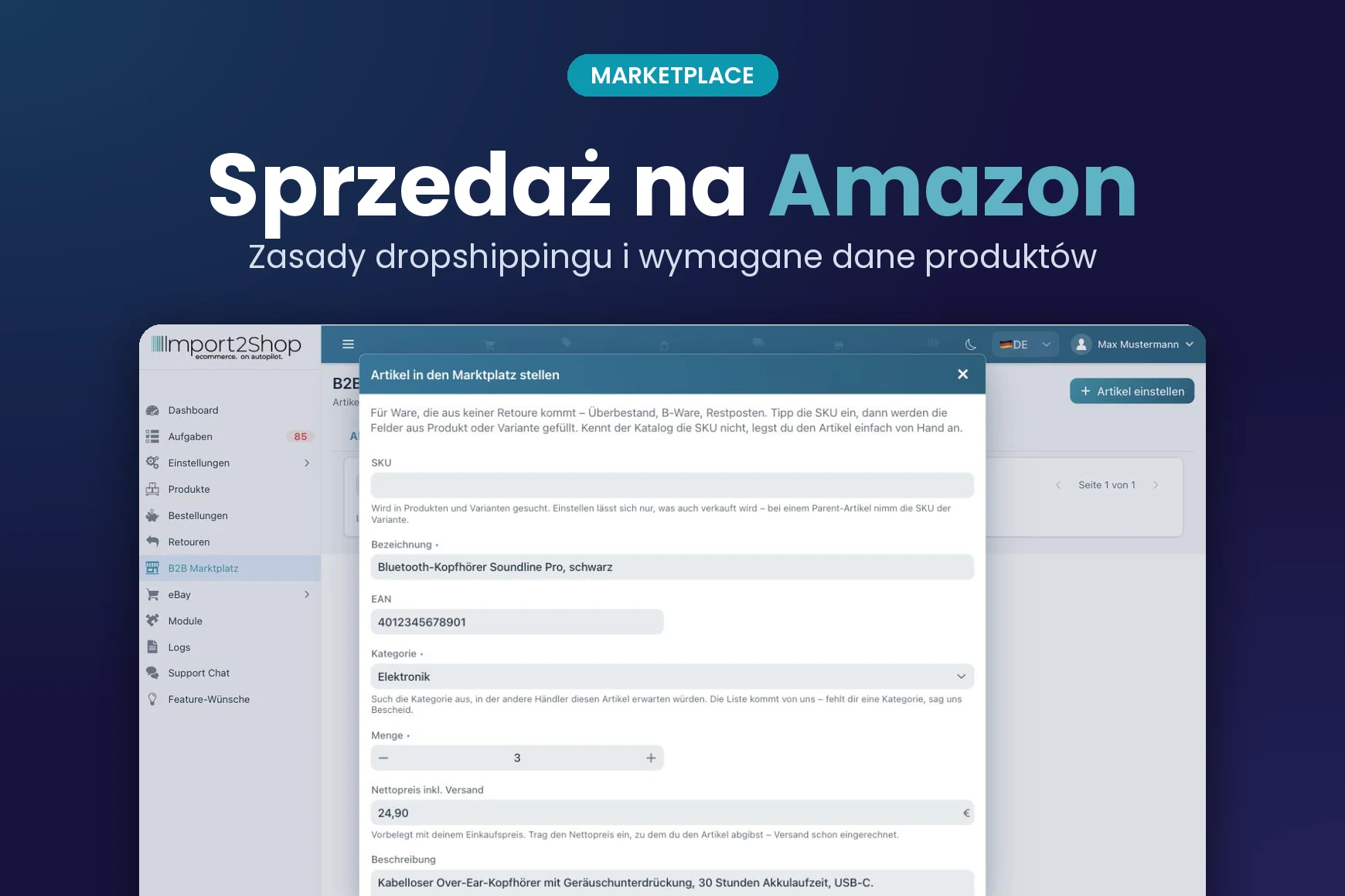 Marketplace: Sprzedaż na Amazon